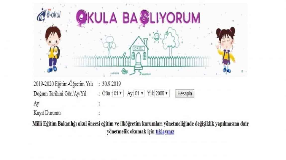 2024- 2025 Okula Başlama Yaşı Tablosu ve Hesaplama